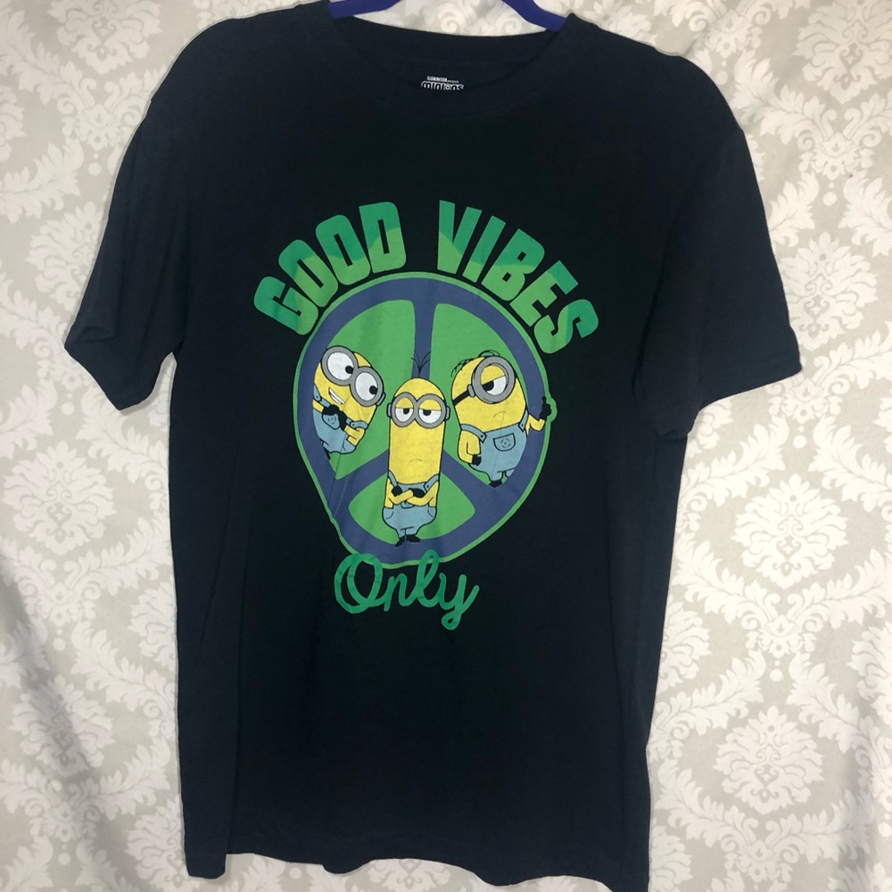 Minions “Good Vibes Only” Teen Tee M NWT
